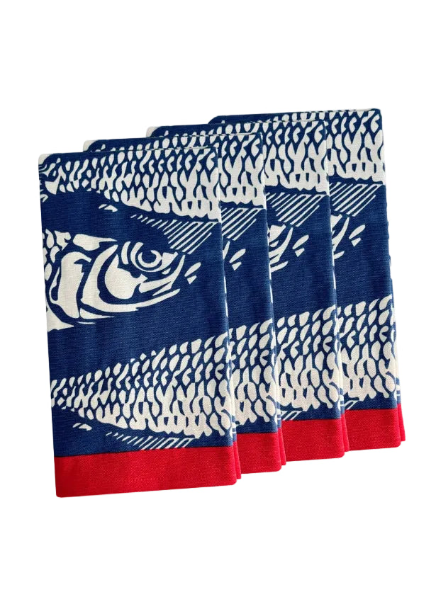Sardines Dinner Napkins - Set of 4