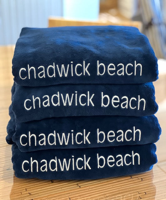 Navy Beach Towel:  Chadwick Beach