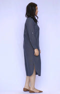 Charcoal Long Sleeve Cover-Up
