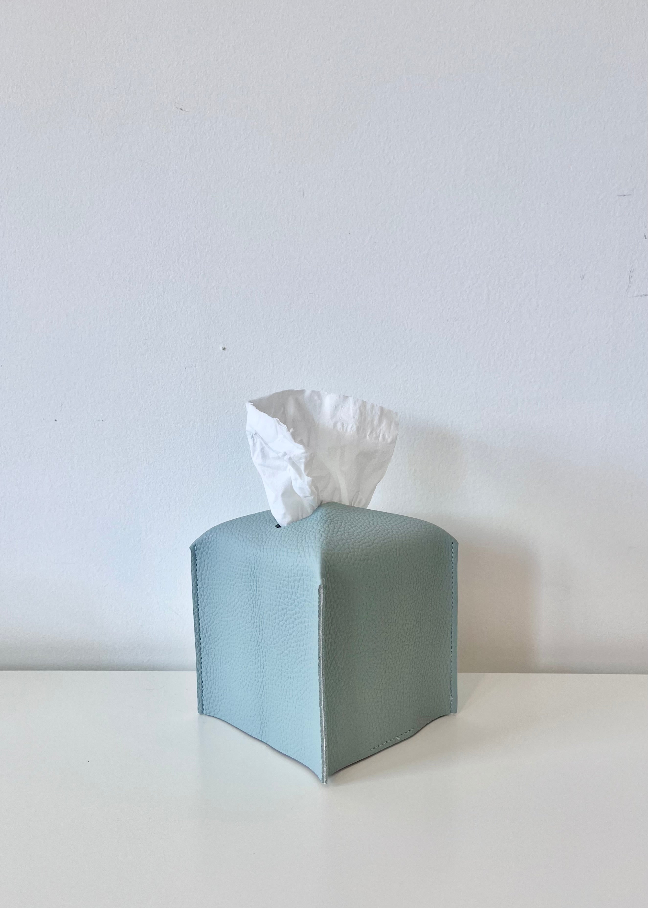 Faux Leather Tissue Box Cover