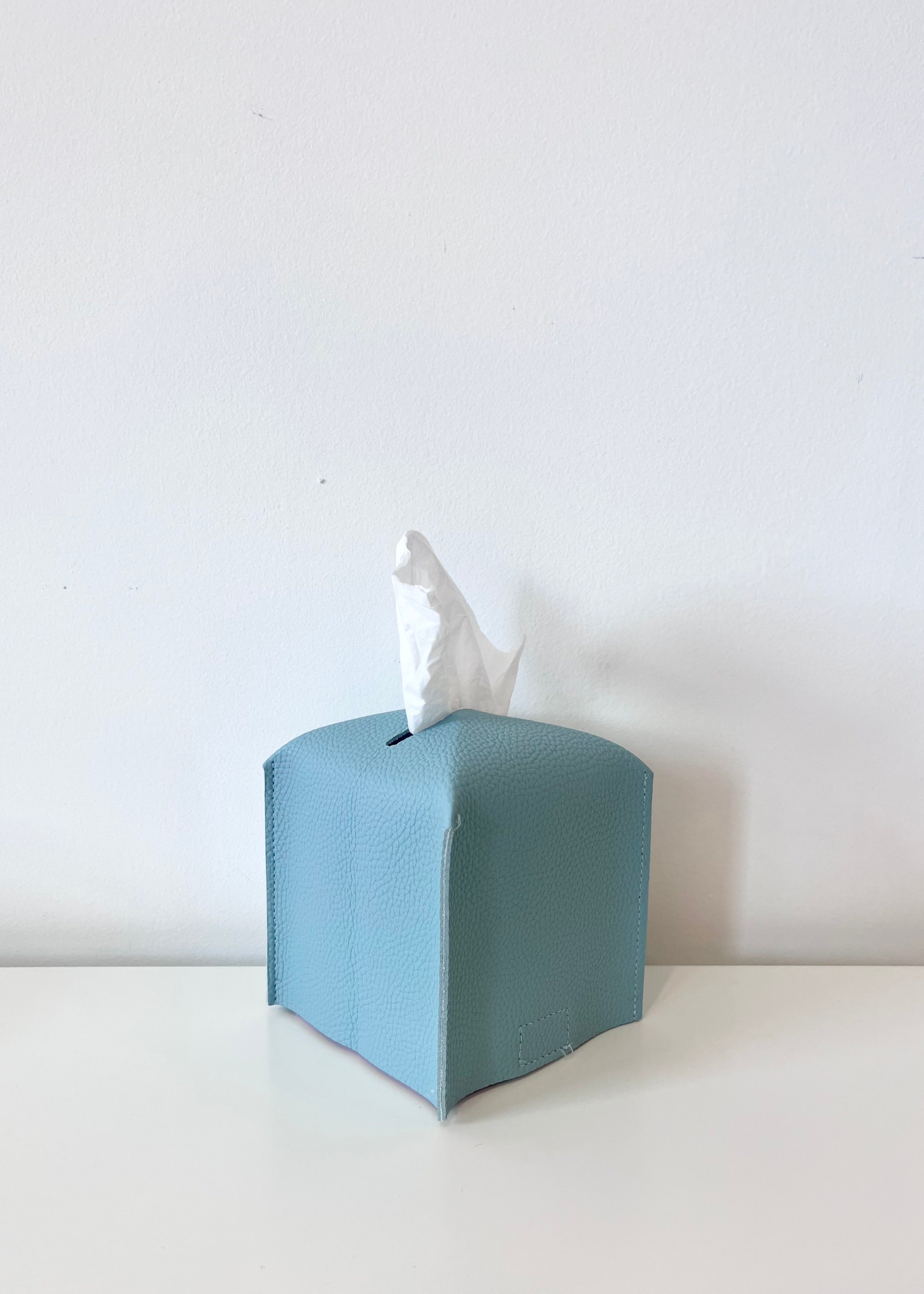 Faux Leather Tissue Box Cover