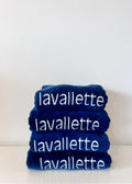 Embroidered Navy Beach Towels