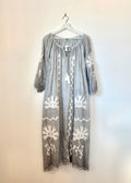 Silver & White Embroidered Dress