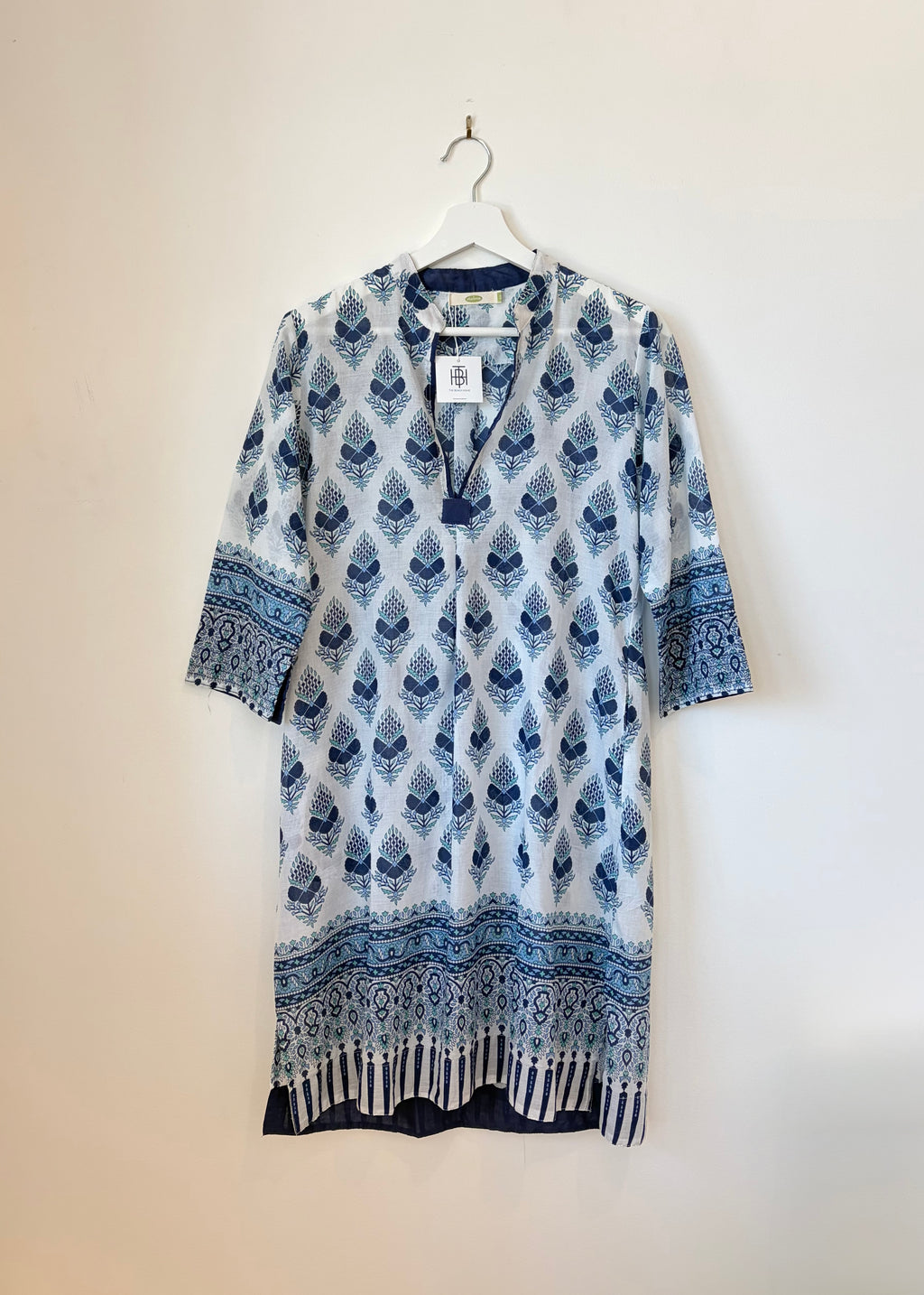 Blue & White Block Print Tunic