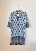 Blue & White Block Print Tunic