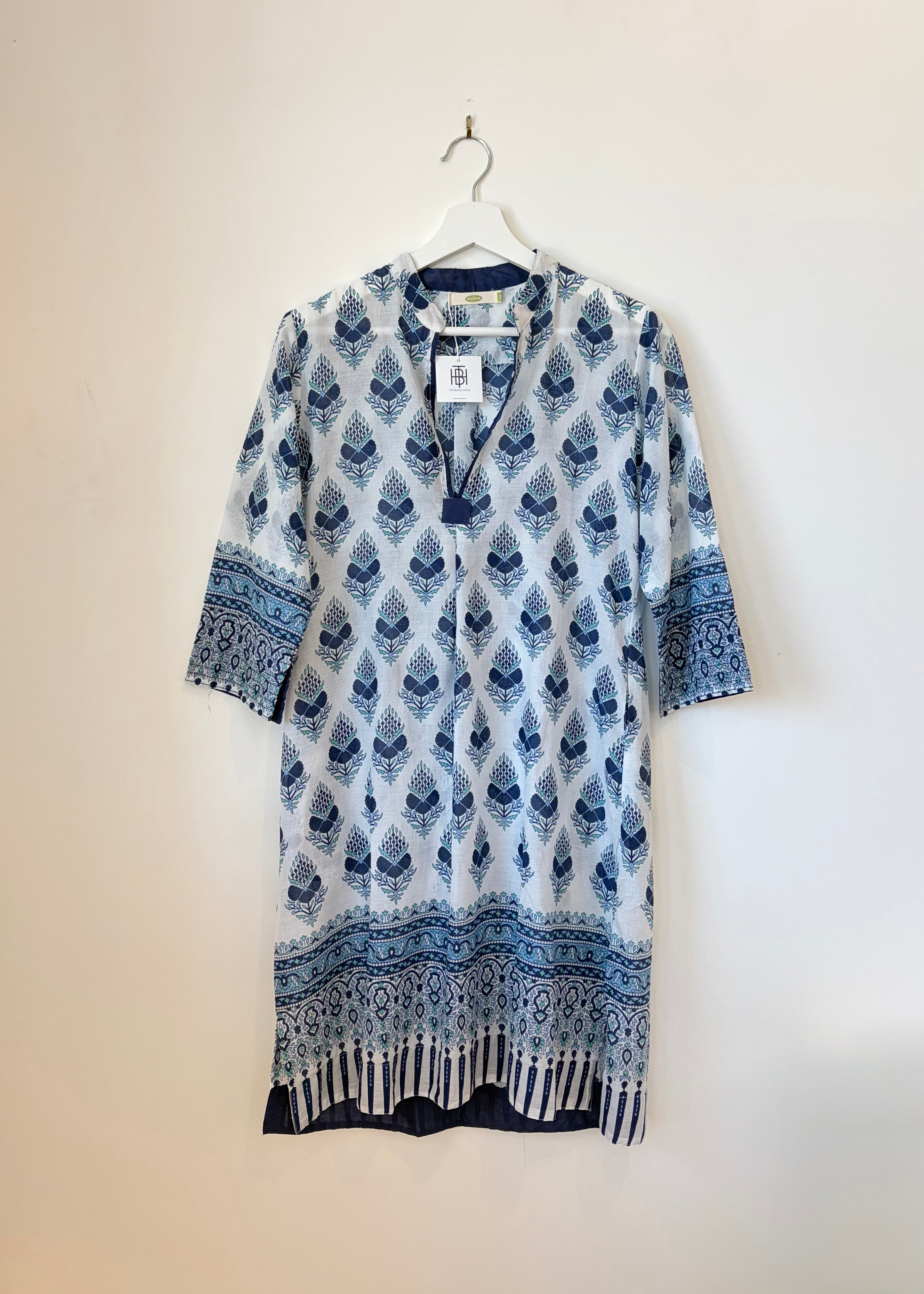 Blue & White Block Print Tunic