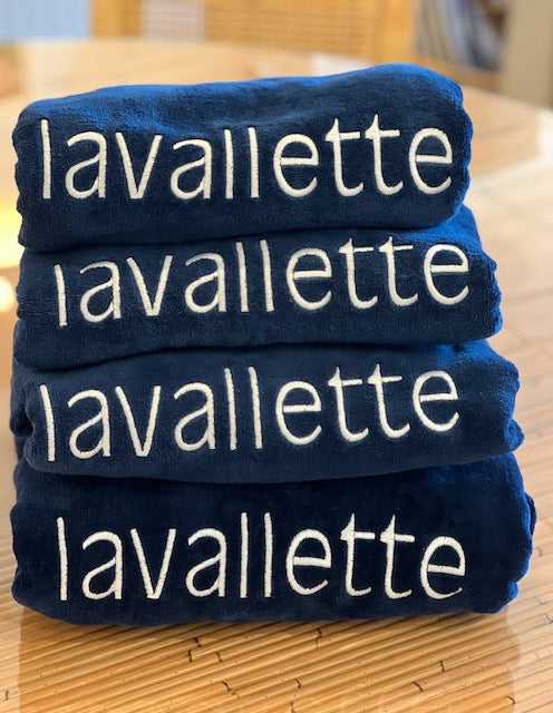 Navy Beach Towel: Lavallette