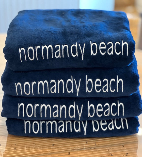 Navy Beach Towel: Normandy Beach