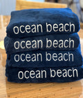Navy Beach Towel: Ocean Beach