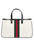 Red and Green Striped Tote