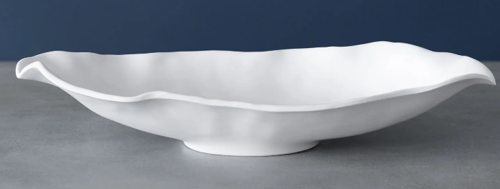 Vida Nube Med Oval Bowl-White