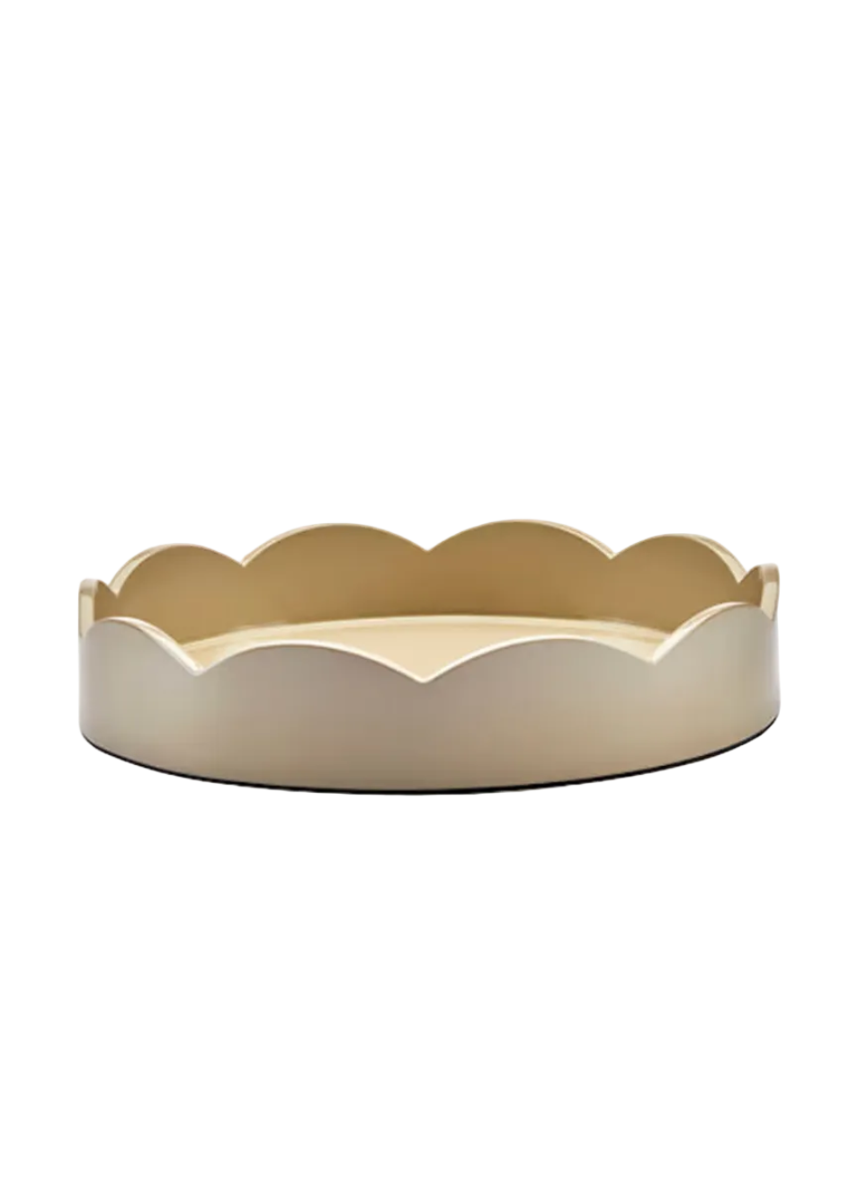 Scallop Round Lacquer Small Tray