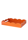 Scalloped Tray Lacquered Orange
