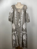 Silver & White Embroidered Dress