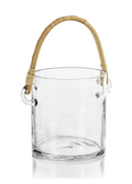 Glass Cooler with Rattan Handle