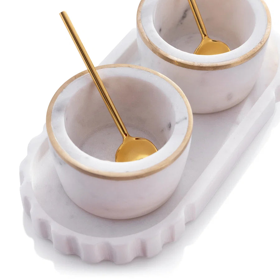Marble Condiment Set